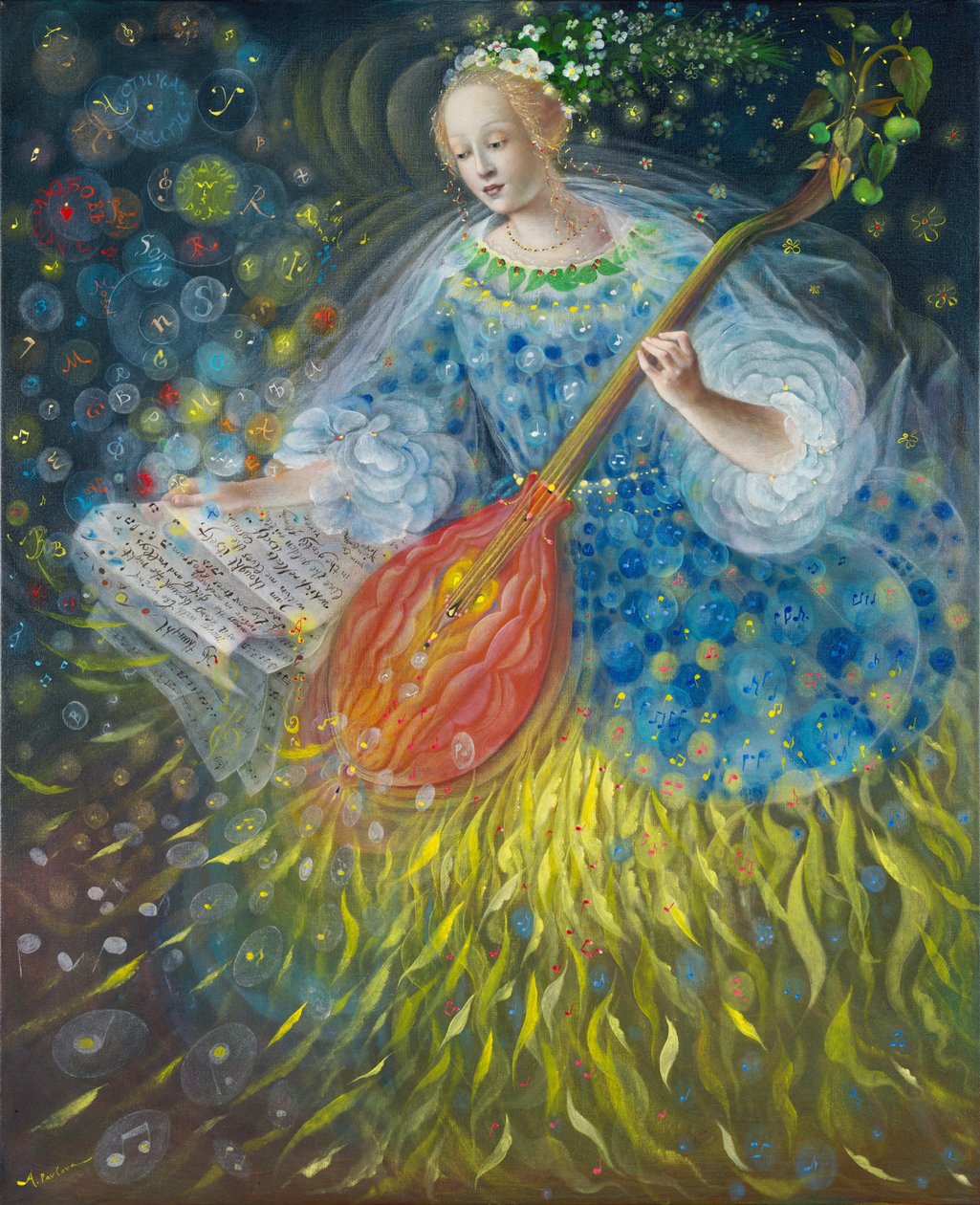 Poiesis-II: Scienza, 2014 (olio su lino belga) da Annael Anelia Pavlova