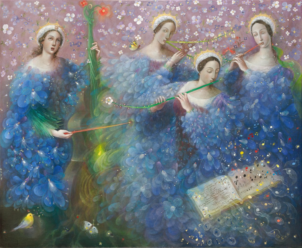 Canto della Dea Natura - dopo la musica di Max Reger, 2013 (olio su lino belga) da Annael Anelia Pavlova