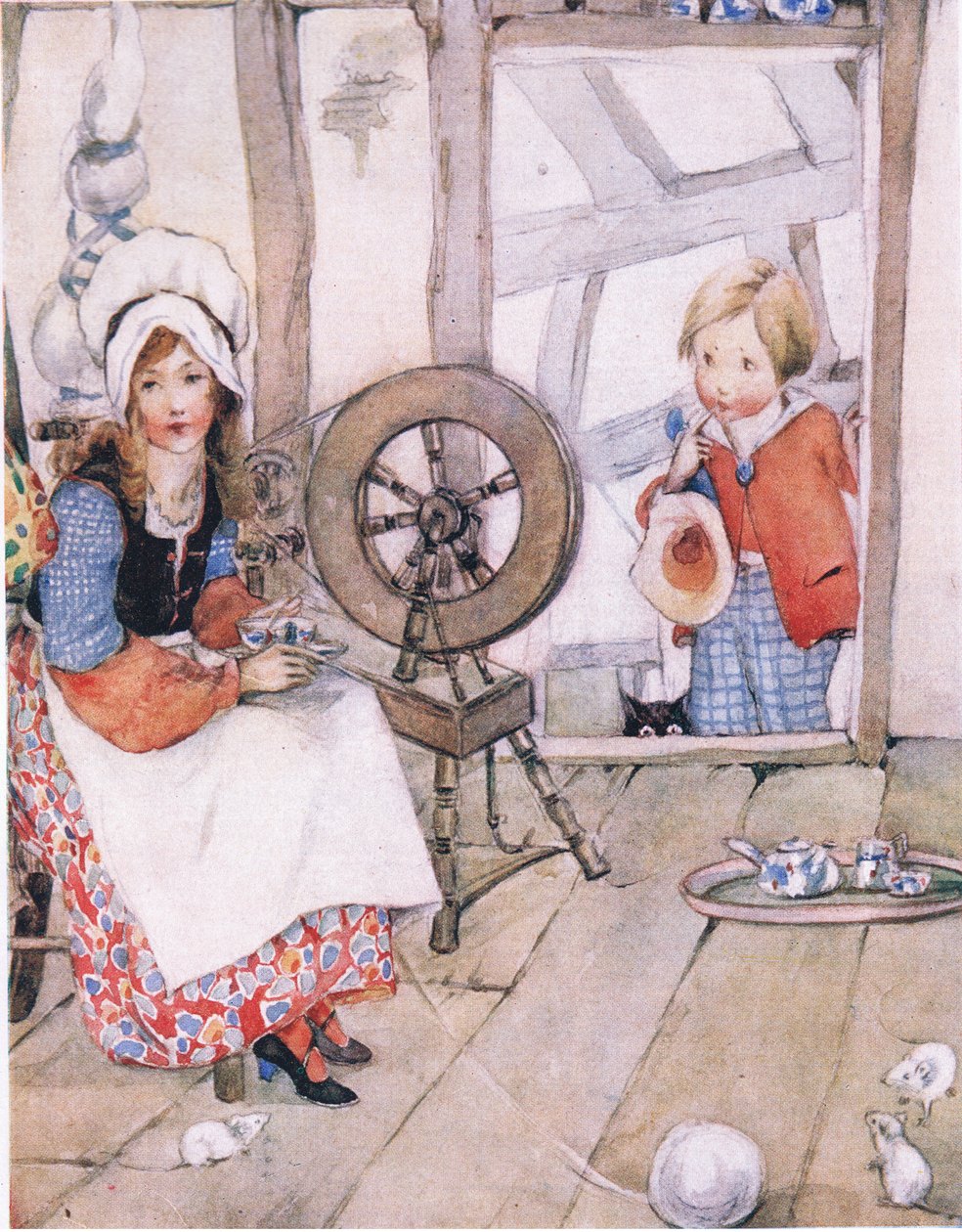 The visitors, da The Big Book for Children (Herbert Strang) pubblicato da Humphrey Milford, Oxford University Press, c.1920 da Anne Anderson