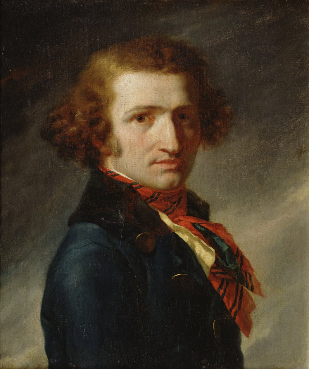 Ritratto di un uomo in abiti blu da Anne Louis Girodet de Roucy Trioson