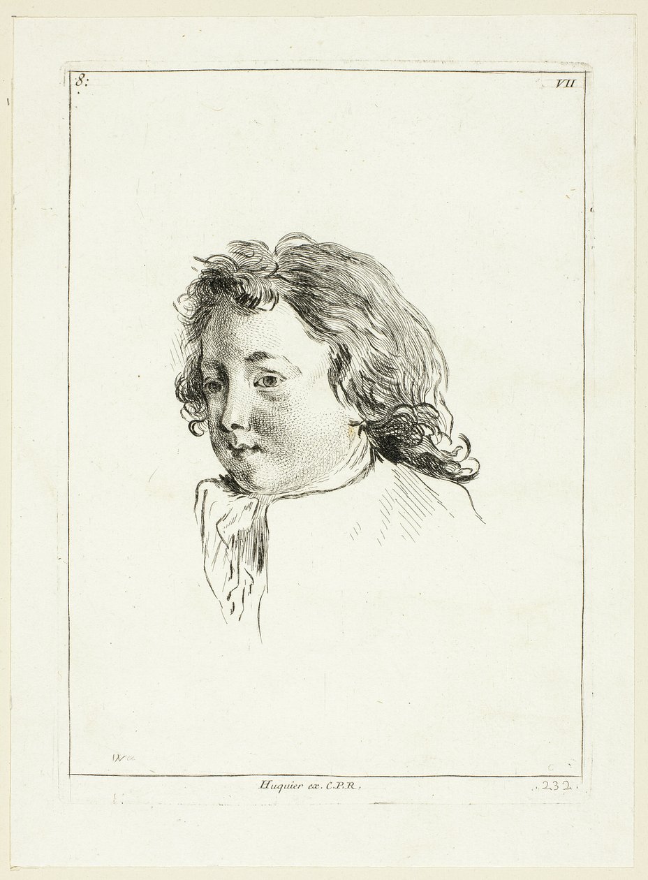 Testa di ragazzo (girata a destra) da Anne Claude Philippe Caylus