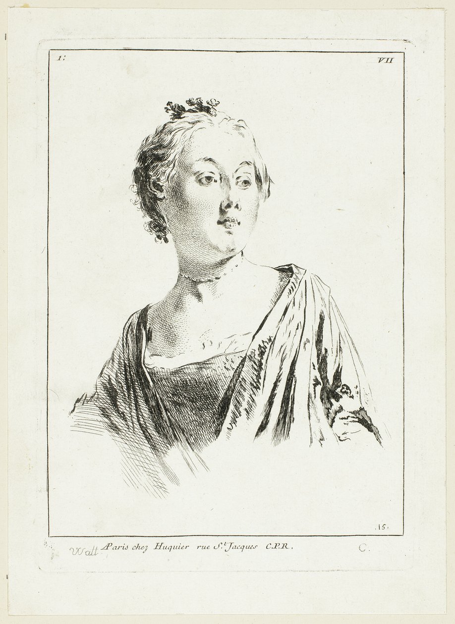 Testa di donna da Anne Claude Philippe Caylus
