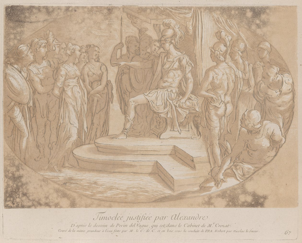 Alessandro Magno libera Timoclea, ca. 1729-40 da Anne Claude Philippe de