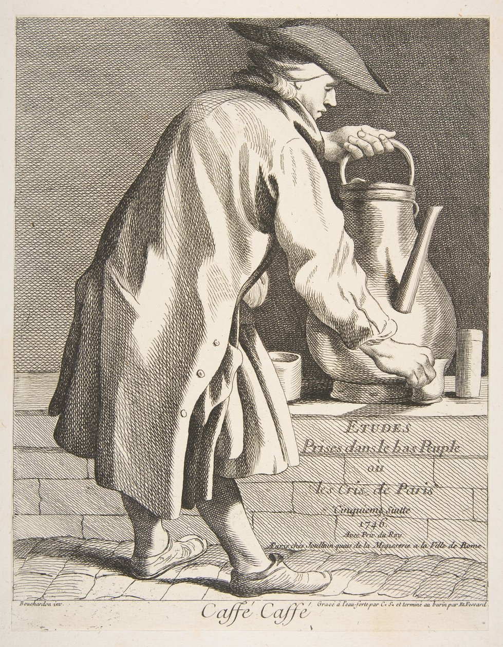 Venditore di caffè, 1746 da Anne Claude Philippe de Caylus