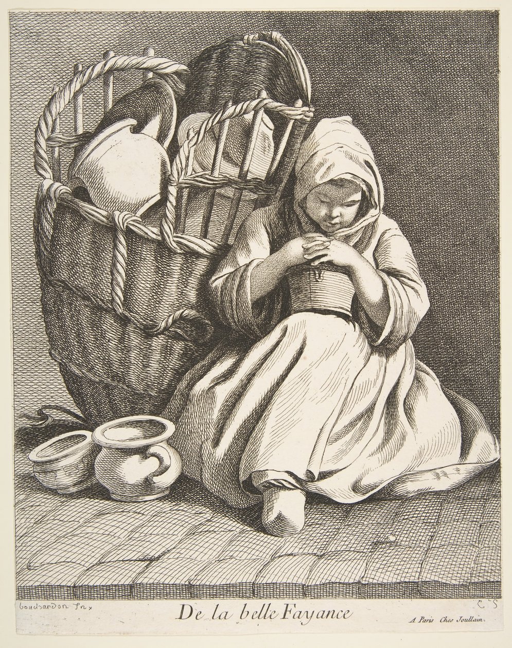 Venditore di ceramiche, 1738 da Anne Claude Philippe de Caylus