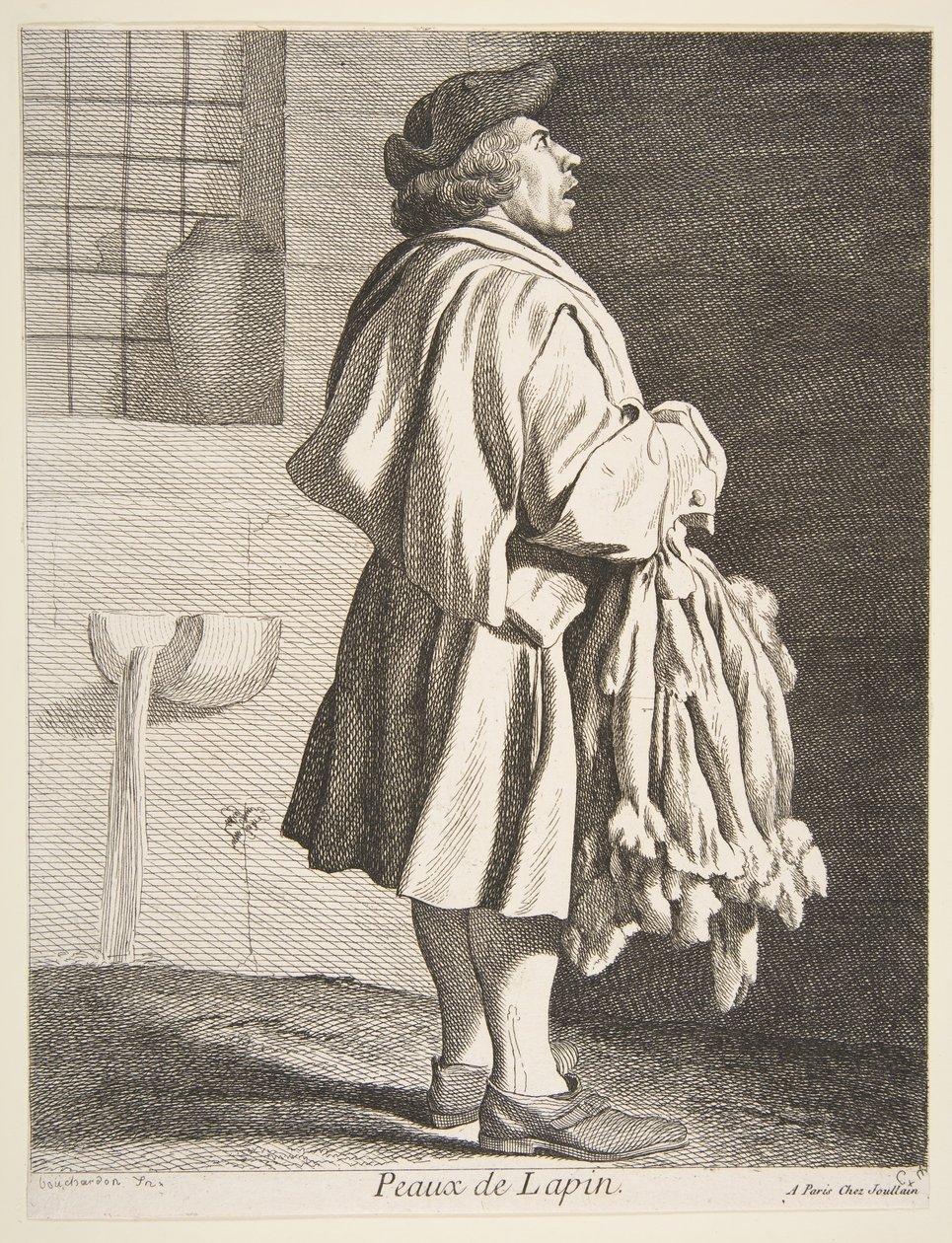 Venditore di pelli di coniglio da Anne Claude Philippe de Caylus