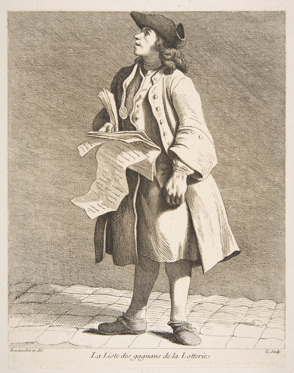 La lettura dei vincitori della lotteria, 1746 da Anne Claude Philippe de Caylus