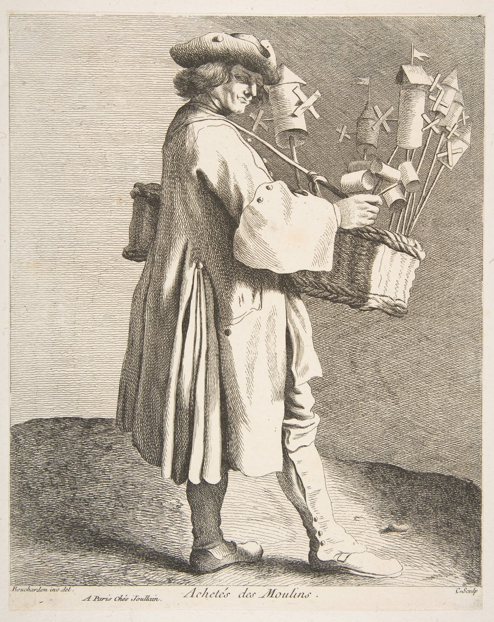 Venditore di girandole, 1742 da Anne Claude Philippe de Caylus