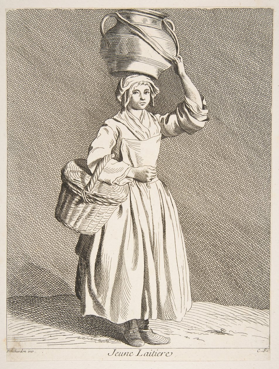 Giovane lattaia, 1737 da Anne Claude Philippe de Caylus