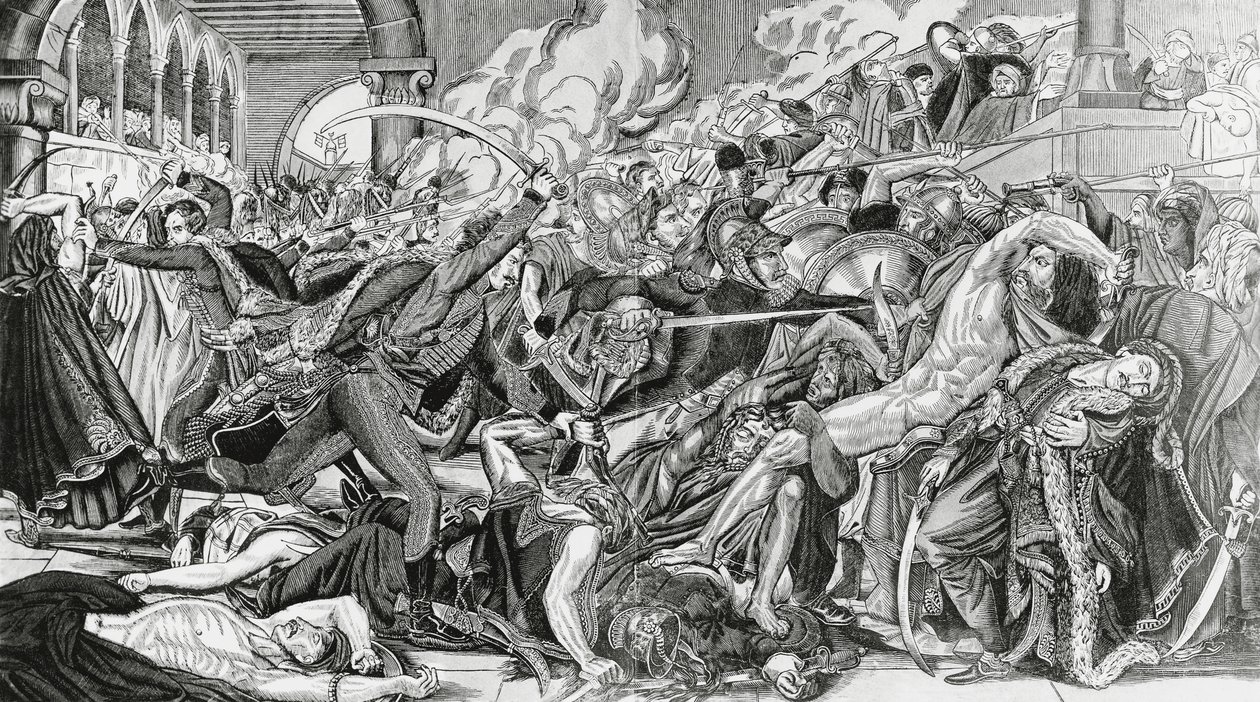 Repressione francese durante la rivolta del Cairo, 21 ottobre da Anne Louis Girodet de Roucy Trioson
