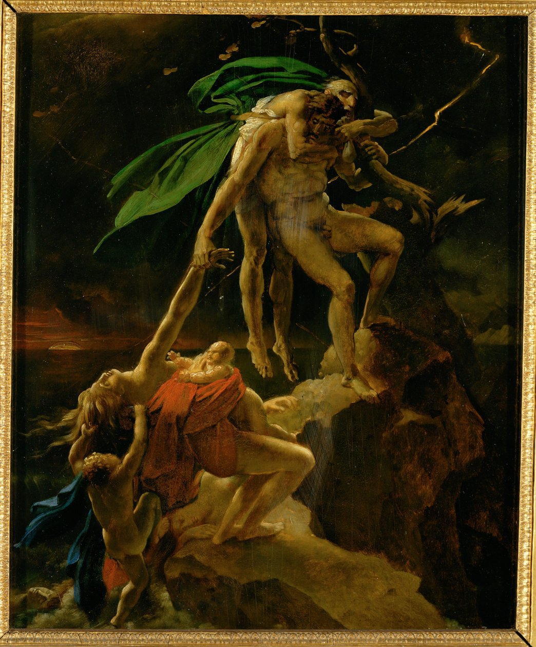 Scene du Deluge, Esquisse, Salon 1814 - Scena del diluvio ... da Anne Louis Girodet de Roucy-Trioson