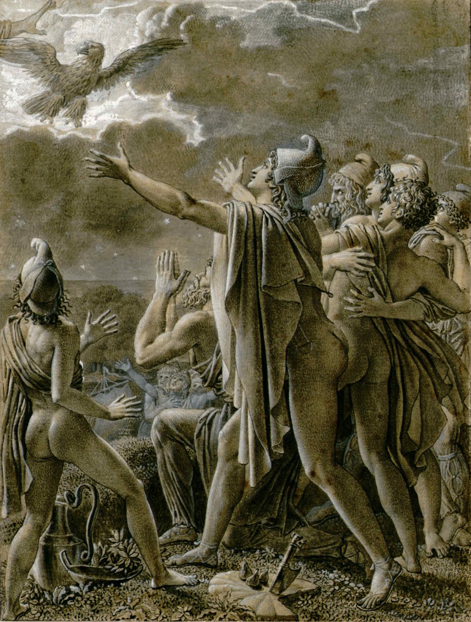 Enea e i suoi seguaci nel Lazio, 1791-1793 da Anne Louis Girodet de Roucy Trioson