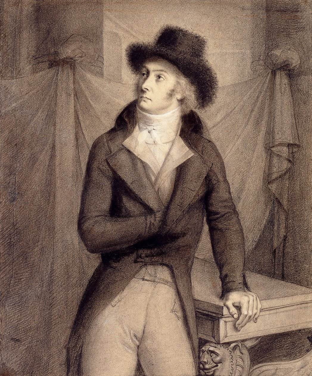 Ritratto di un uomo, presunto essere Pierre-Paul Roger-Collard da Anne Louis Girodet de Roucy Trioson