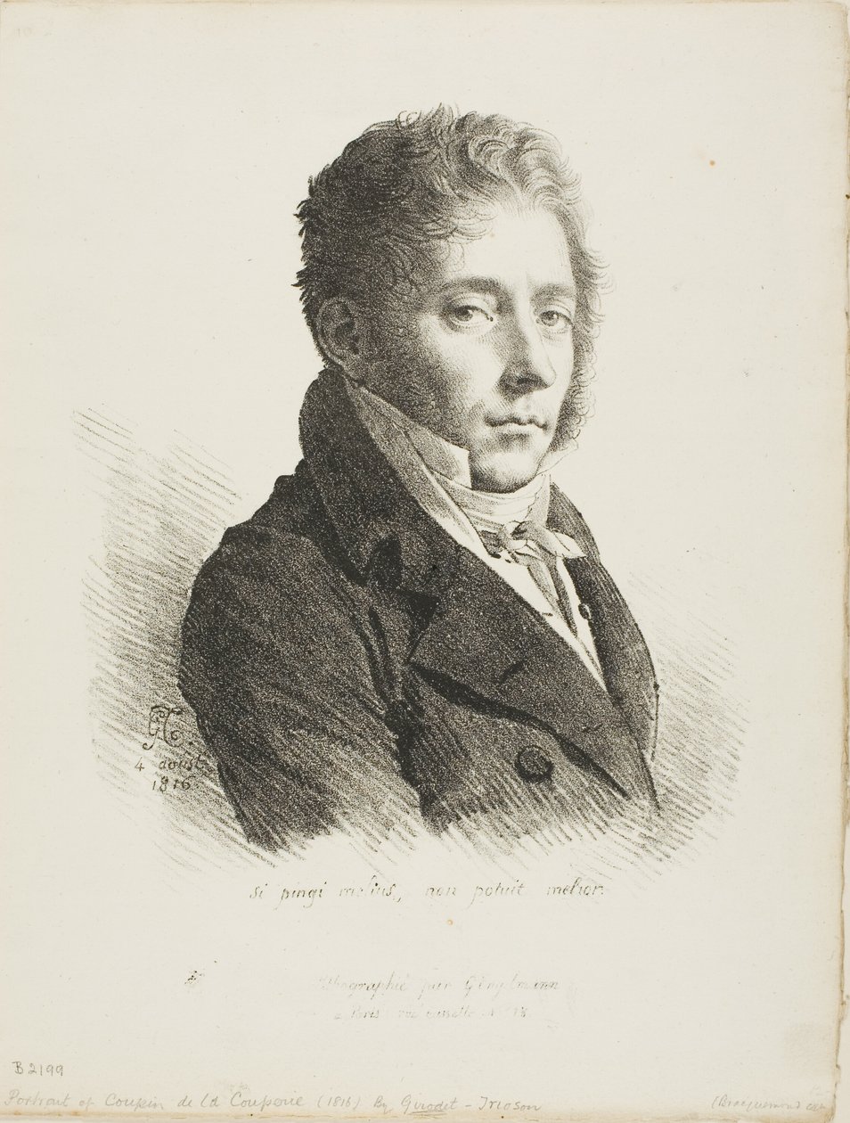 Ritratto di Coupin de la Couperie da Anne Louis Girodet de Roussy Trioson