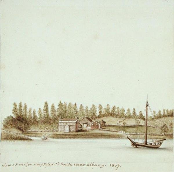 Casa del maggiore van Rensselaer vicino ad Albany, New York da Anne Marguerite Hyde de Neuville