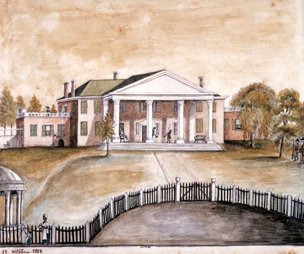 Casa del Presidente James Madison a Montpelier, Virginia da Anne Marguerite Hyde de Neuville