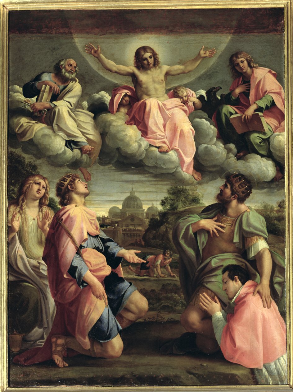 Cristo in gloria con i santi da Annibale Carracci