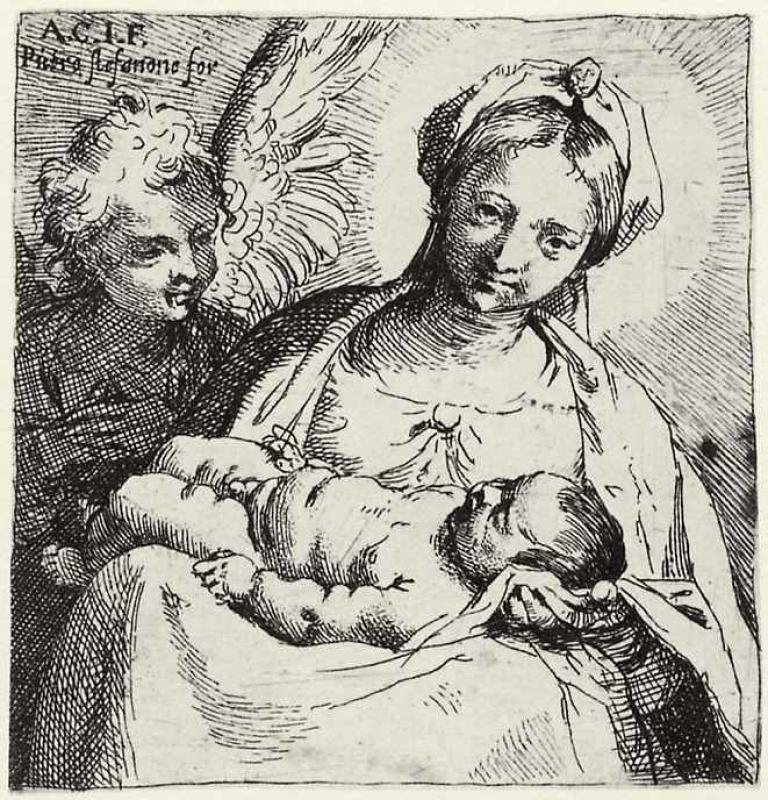 Madonna col Bambino e un angelo da Annibale Carracci