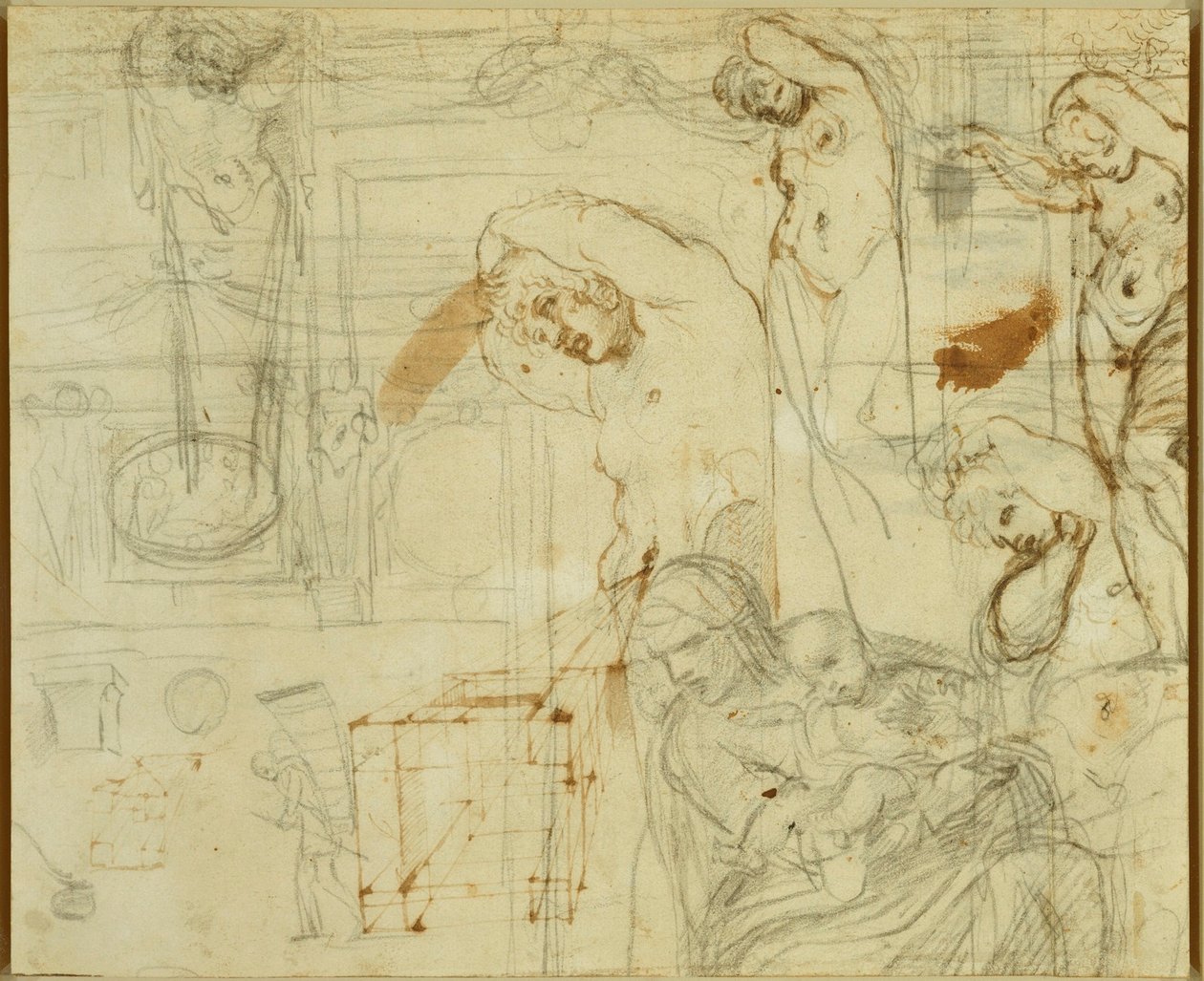 Studi di decorazioni per la Galleria Farnese da Annibale Carracci