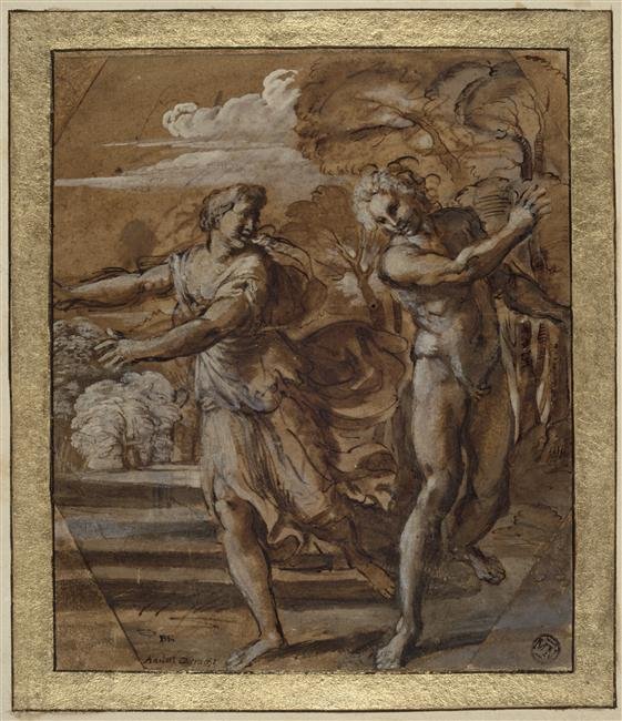 Studio per Lupercalia, affreschi di Palazzo Magnani, Bologna da Annibale Carracci