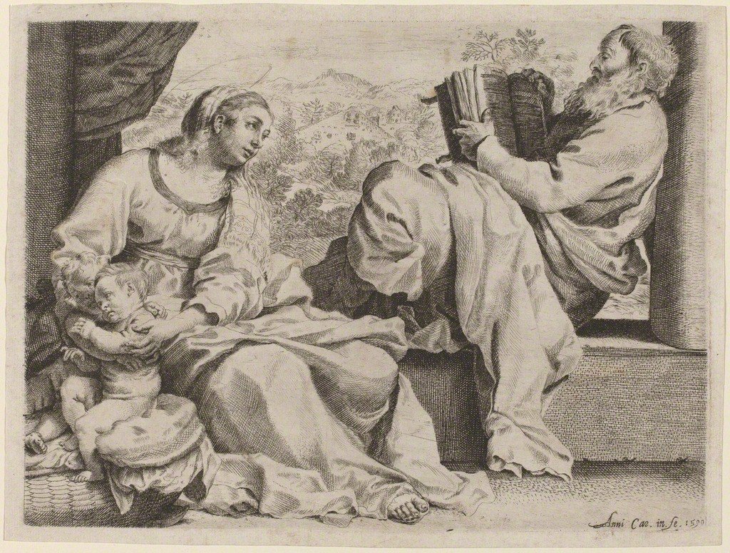 La Sacra Famiglia con il giovane San Giovanni Battista da Annibale Carracci