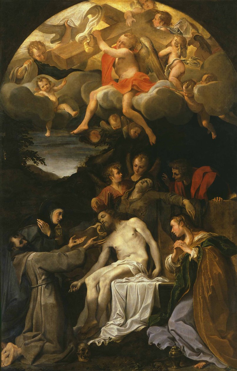 Compianto sul Cristo morto con santi da Annibale Carracci