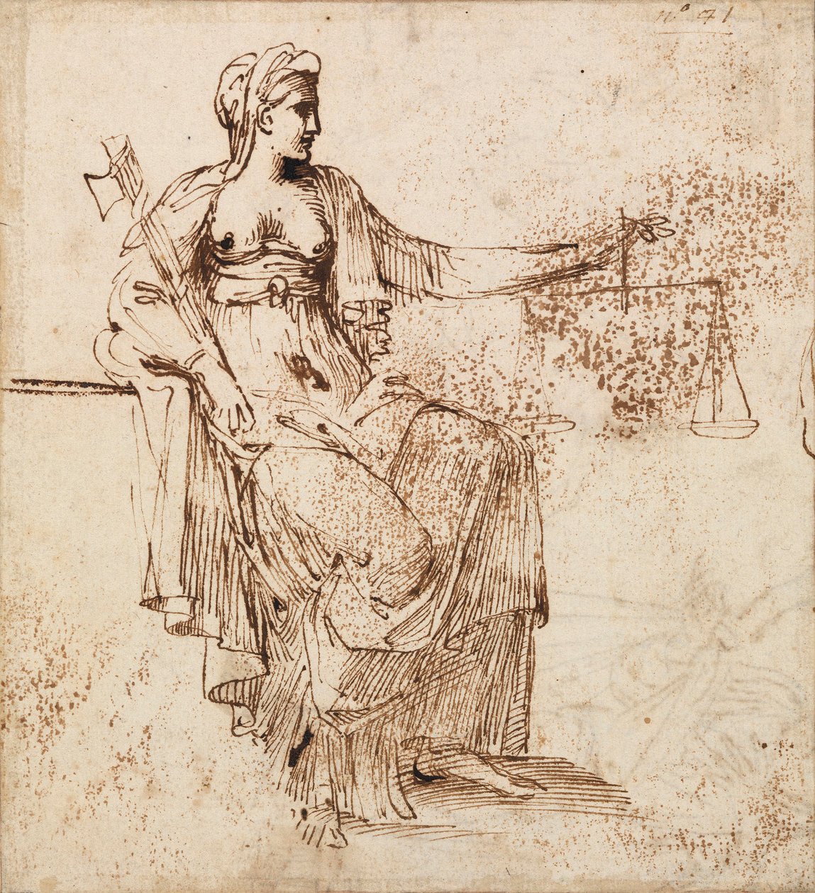 Carracci - Giustizia, RCIN 902146 da Annibale Carracci