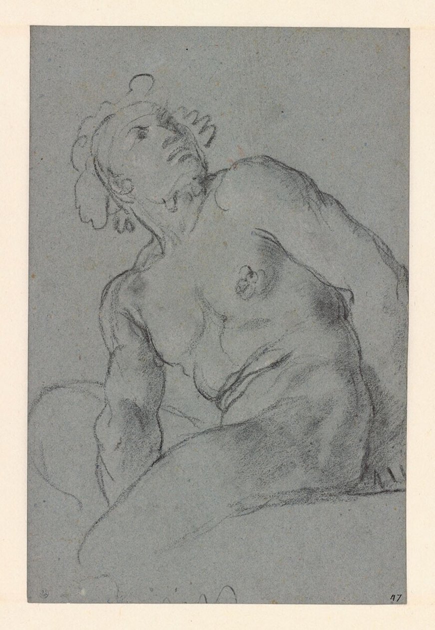 Carracci - Nudo maschile seduto, I 183 (PK) da Annibale Carracci
