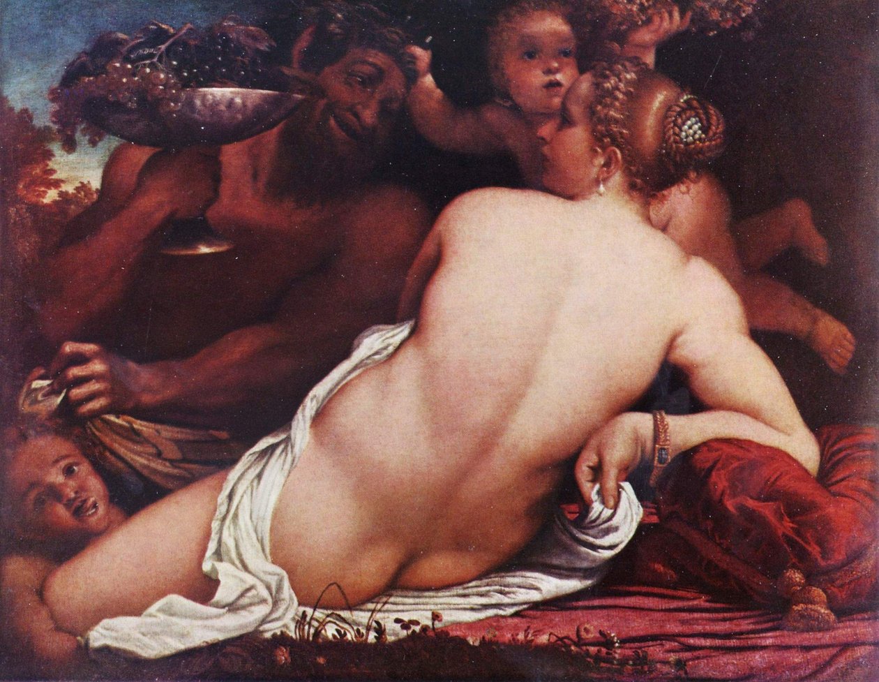Tedesco: Venere baccante con satiro e amorini da Annibale Carracci
