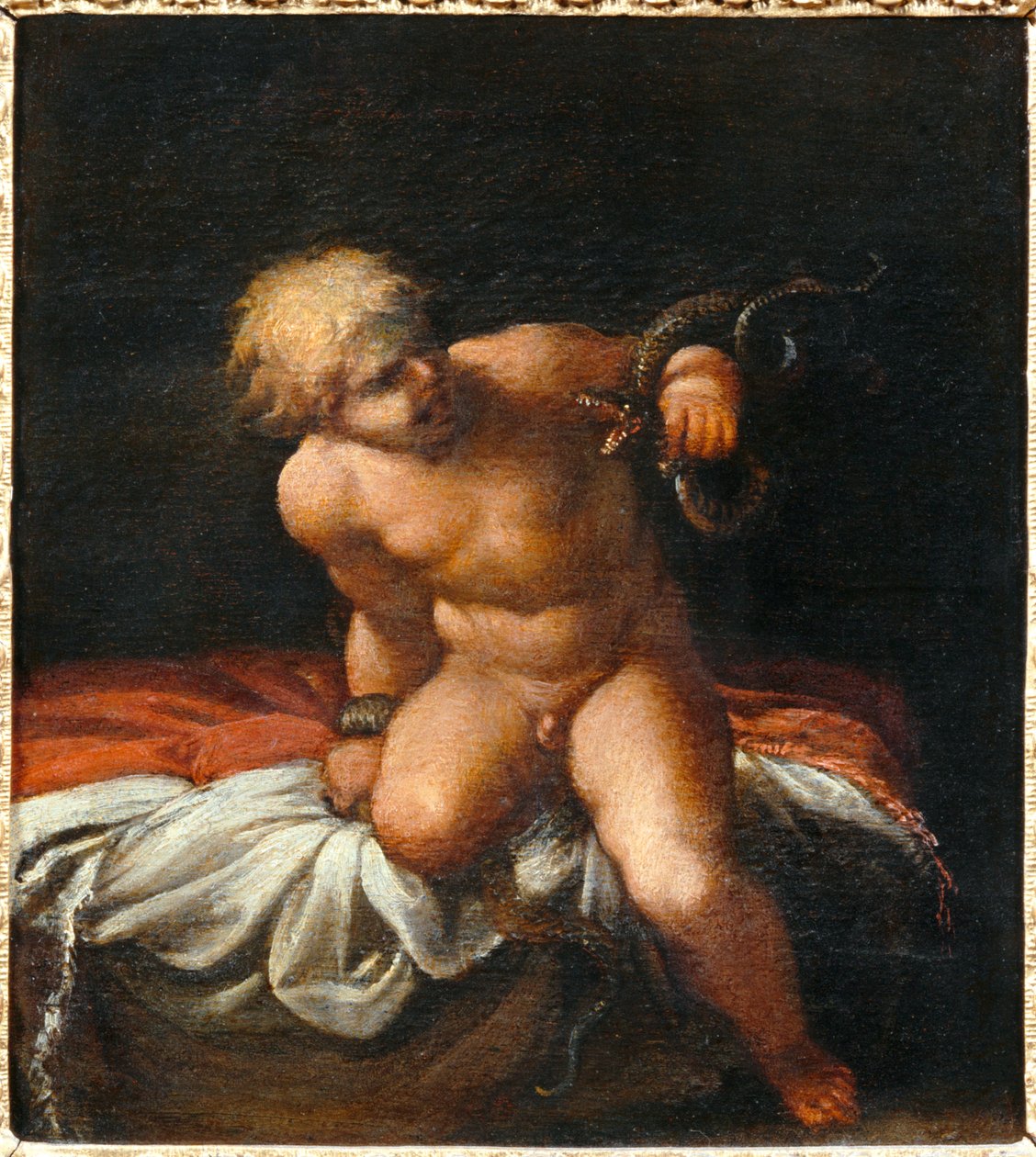 Hercule enfant etouffant les serpents - Ercole bambino che strangola i serpenti ... da Annibale Carracci