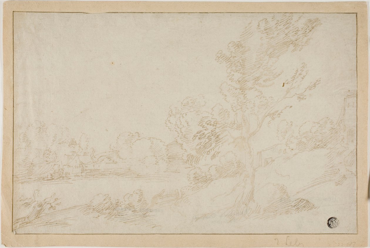 Paesaggio con Riva del Fiume da Annibale Carracci