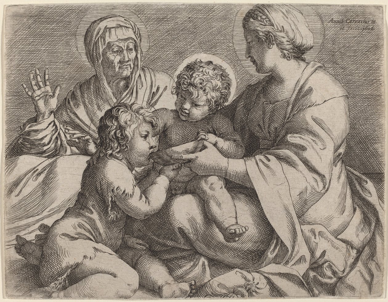 Madonna col Bambino e i santi Elisabetta e Giovanni Battista da Annibale Carracci