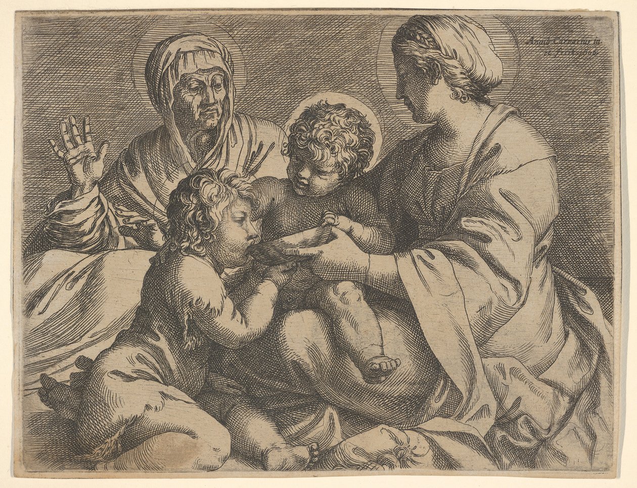 Madonna col Bambino e i santi Elisabetta e Giovanni Battista (Madonna della Scodella) da Annibale Carracci