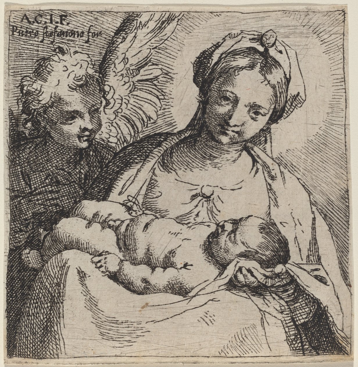 Madonna col Bambino e un angelo da Annibale Carracci