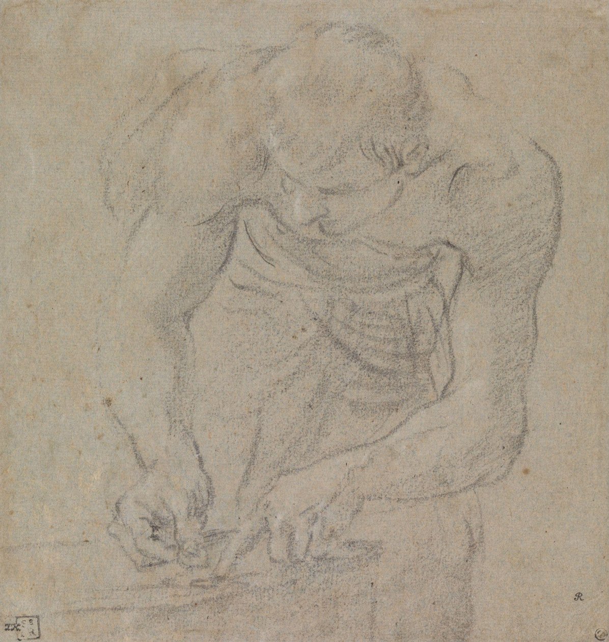 Uomo che conta le monete da Annibale Carracci