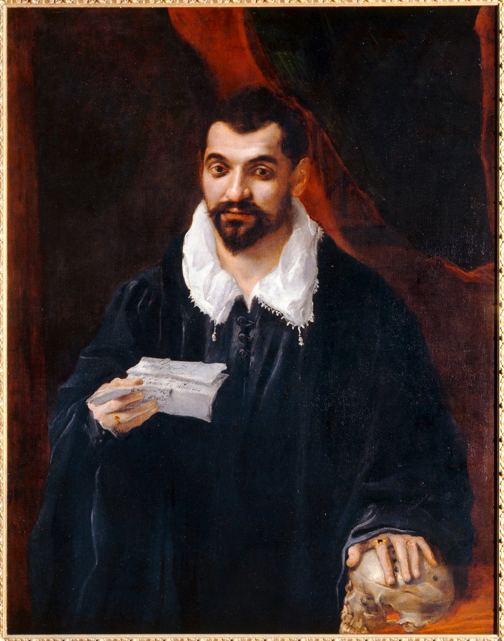 Ritratto di un uomo con in mano un teschio, precedentemente noto come ... da Annibale Carracci