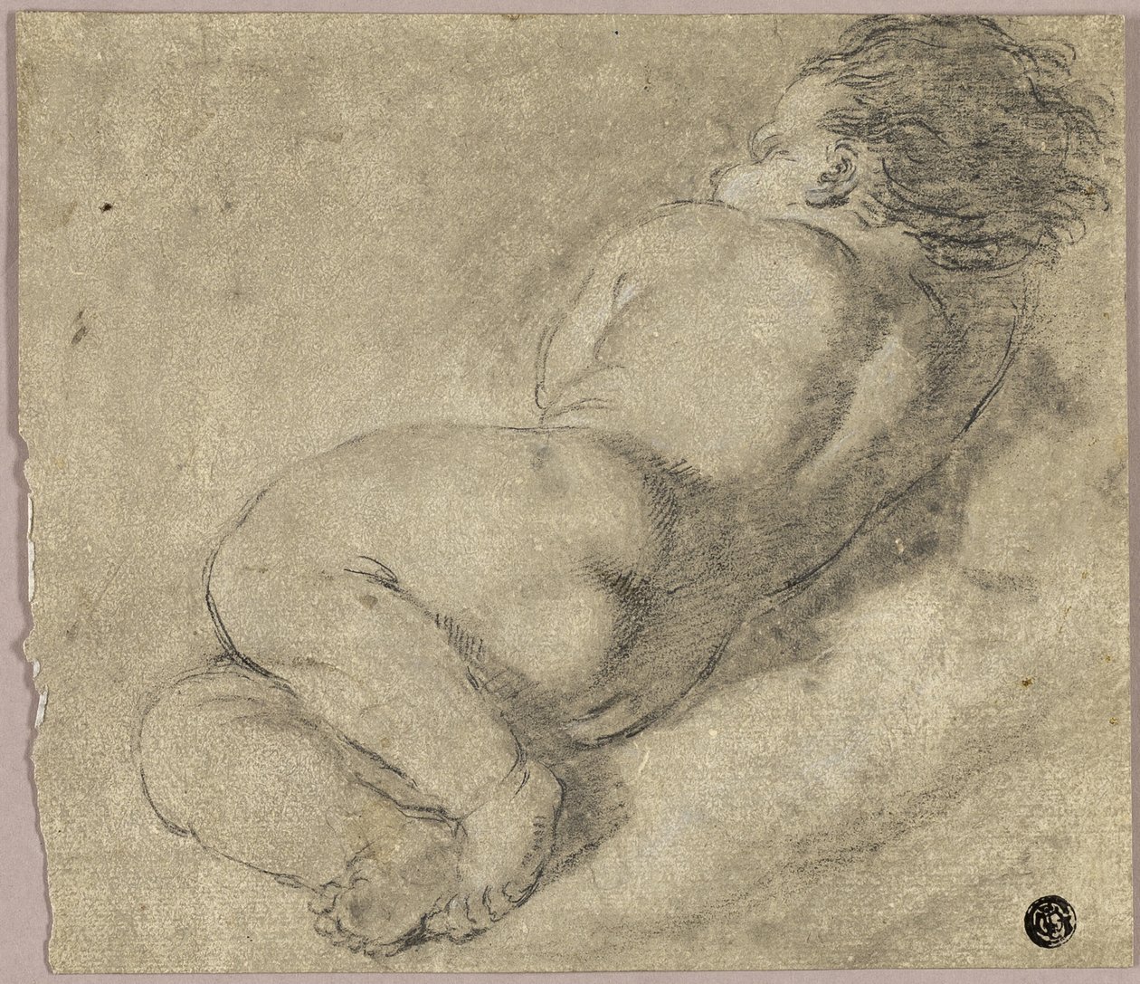 Bambino Disteso di Schiena da Annibale Carracci