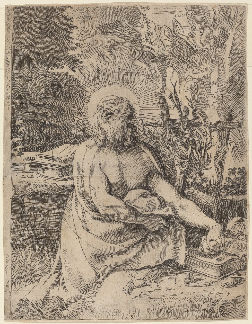 San Girolamo nel deserto da Annibale Carracci
