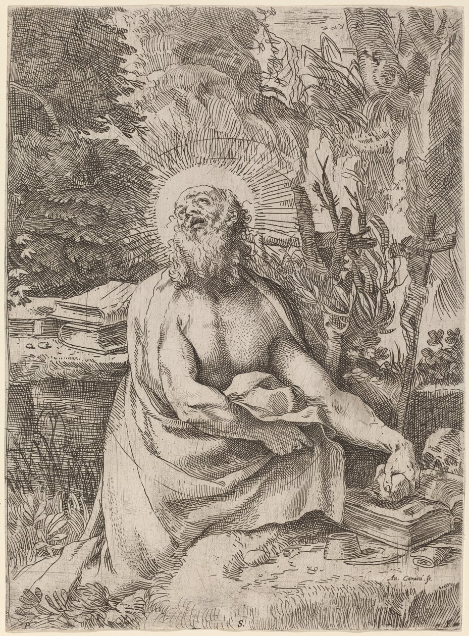San Girolamo nel deserto da Annibale Carracci