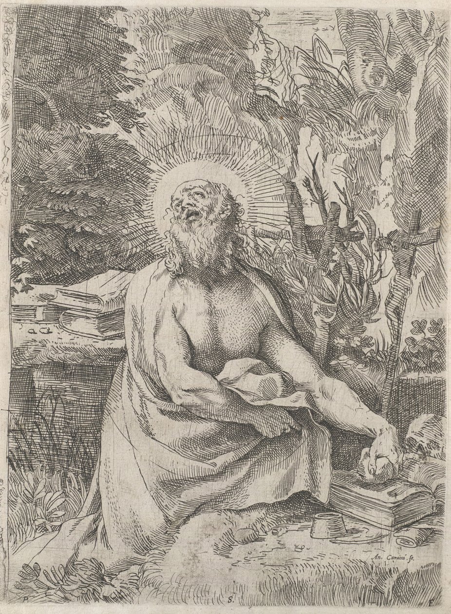 San Girolamo nel deserto da Annibale Carracci