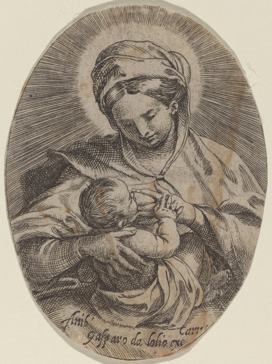 La Madonna che allatta il Bambino Gesù da Annibale Carracci