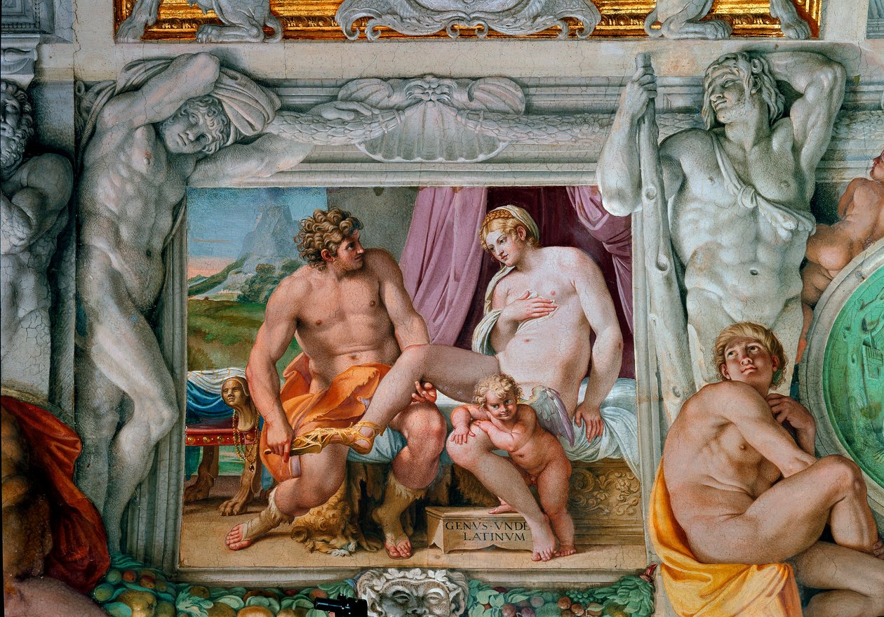 Venere e Anchise affresco di Annibale Carracci (1597-1600) Roma, Palazzo Farnese da Annibale Carracci