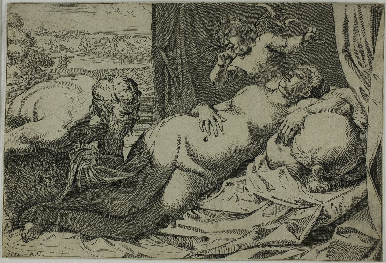 Venere e Satiro da Annibale Carracci