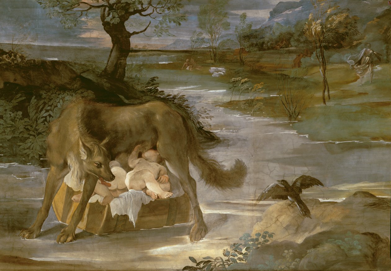 La Lupa che Allatta Romolo e Remo, dal ciclo della Storia di Romolo, c.1590 da Annibale Copy Carracci