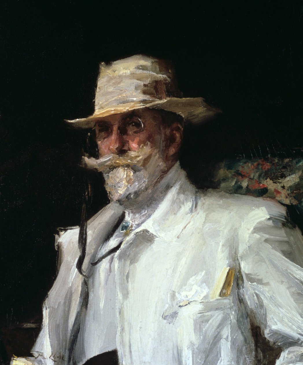 Ritratto di William Merritt Chase, pittore impressionista americano, c. 1910 da Annie Traquair Lang