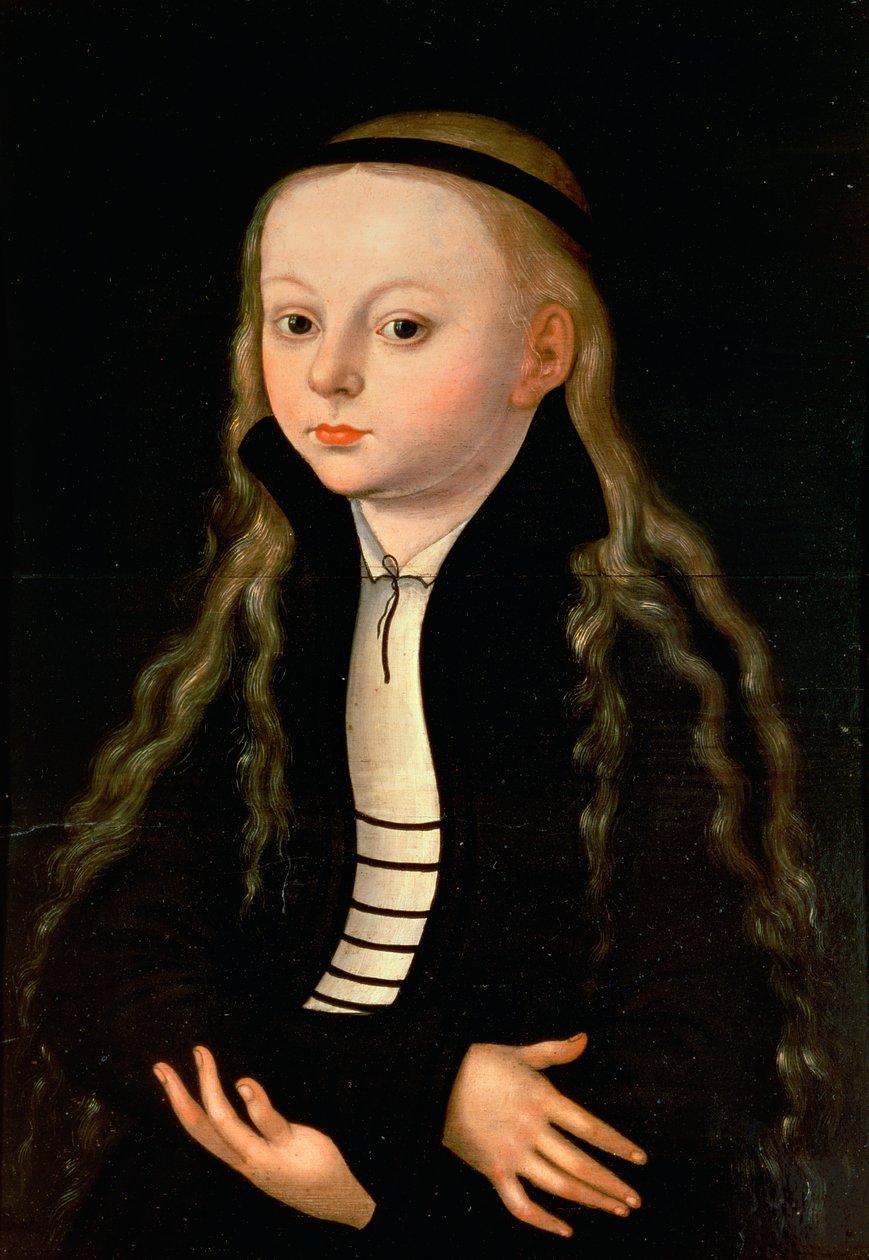 Ritratto di una ragazza, possibilmente Magdalena, figlia di Martin Lutero, dopo Lucas Cranach il Vecchio, c. 1520 da Unbekannt Unbekannt