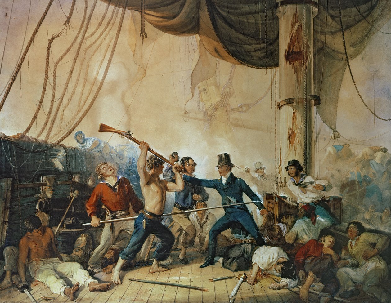La Mischia a Bordo del Chesapeake, 1813 da Unbekannt Unbekannt