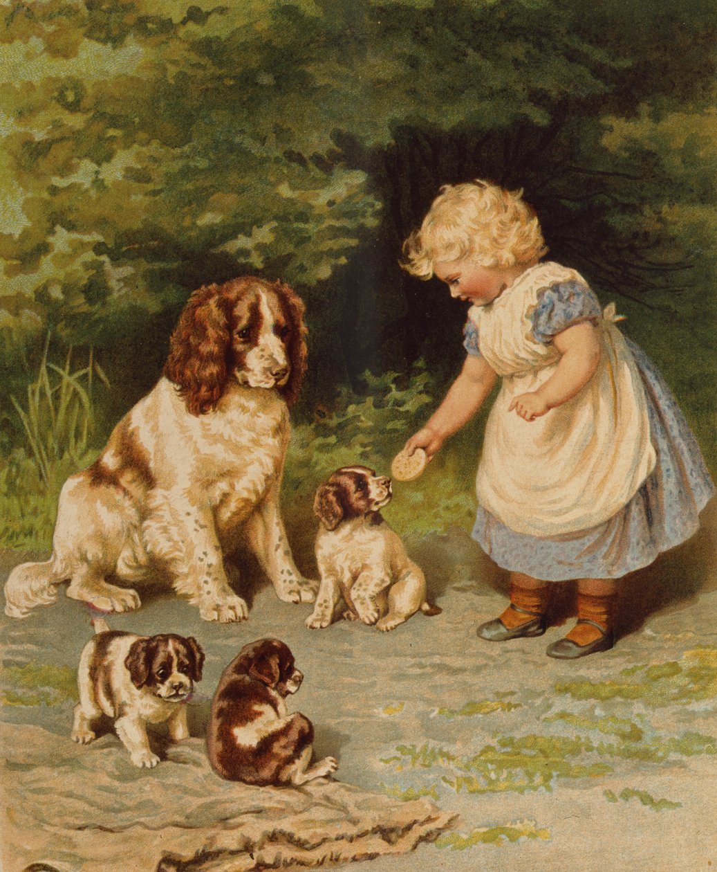 Gli animali domestici di Lena, illustrazione dei primi del XX secolo da Anonymous