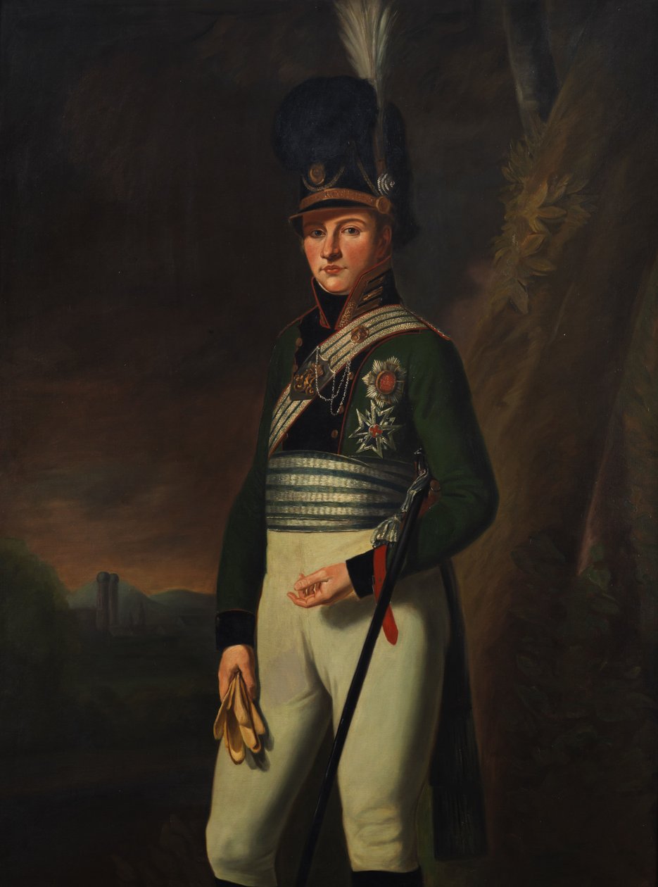 Principe ereditario Ludwig (il futuro re Ludwig I) come colonnello del reggimento Chevau-léger da Unknown
