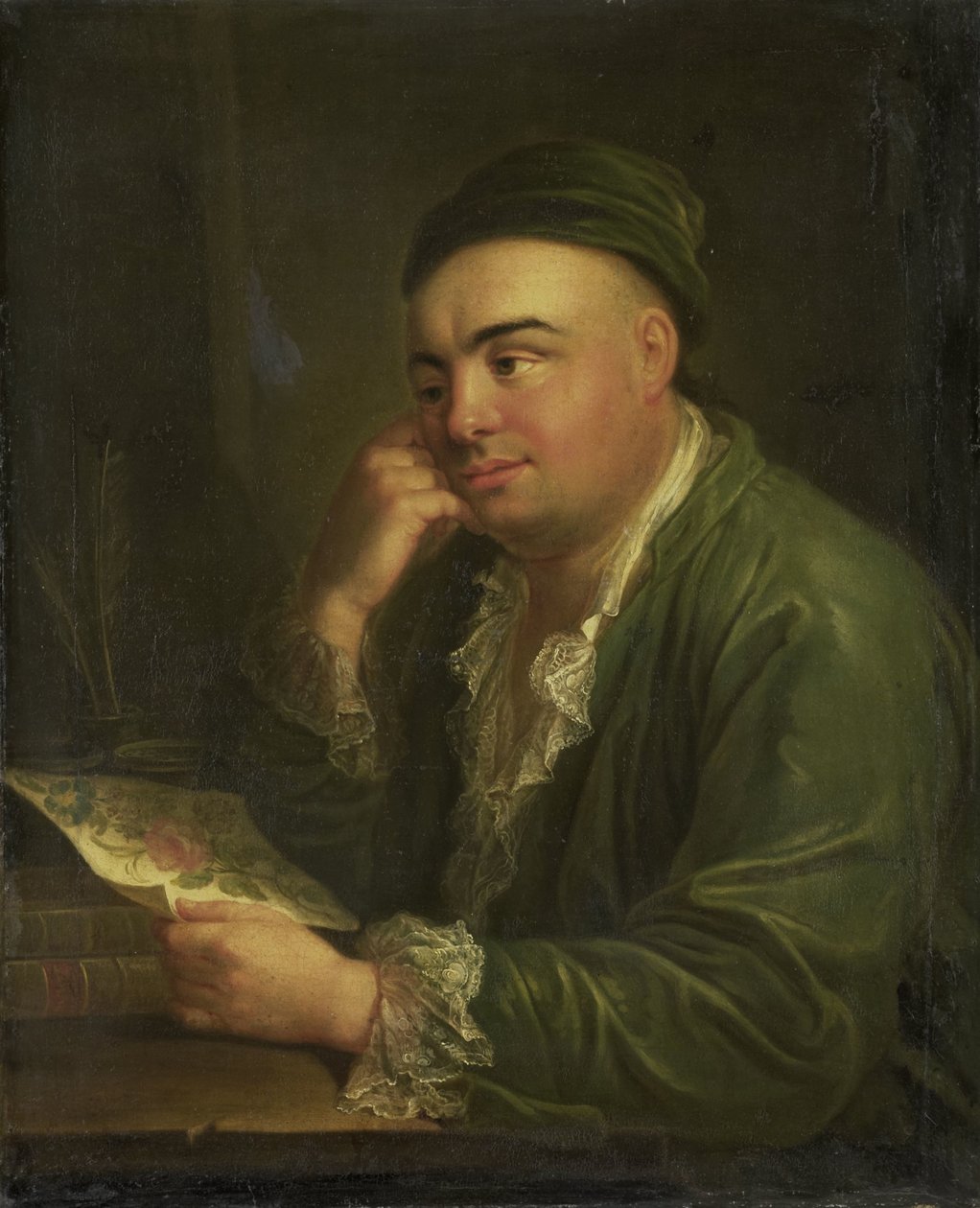 Un Uomo con un Disegno di Fiori, cosiddetto Ritratto di Jacob Feitama Jr, Mercante ad Amsterdam da Anonymous